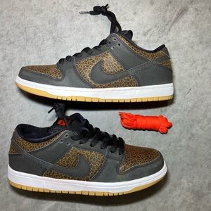 Nike SB Dunk Low Pro Premium Giraffe Shoes Men’s Size 8 Black Brown NEW